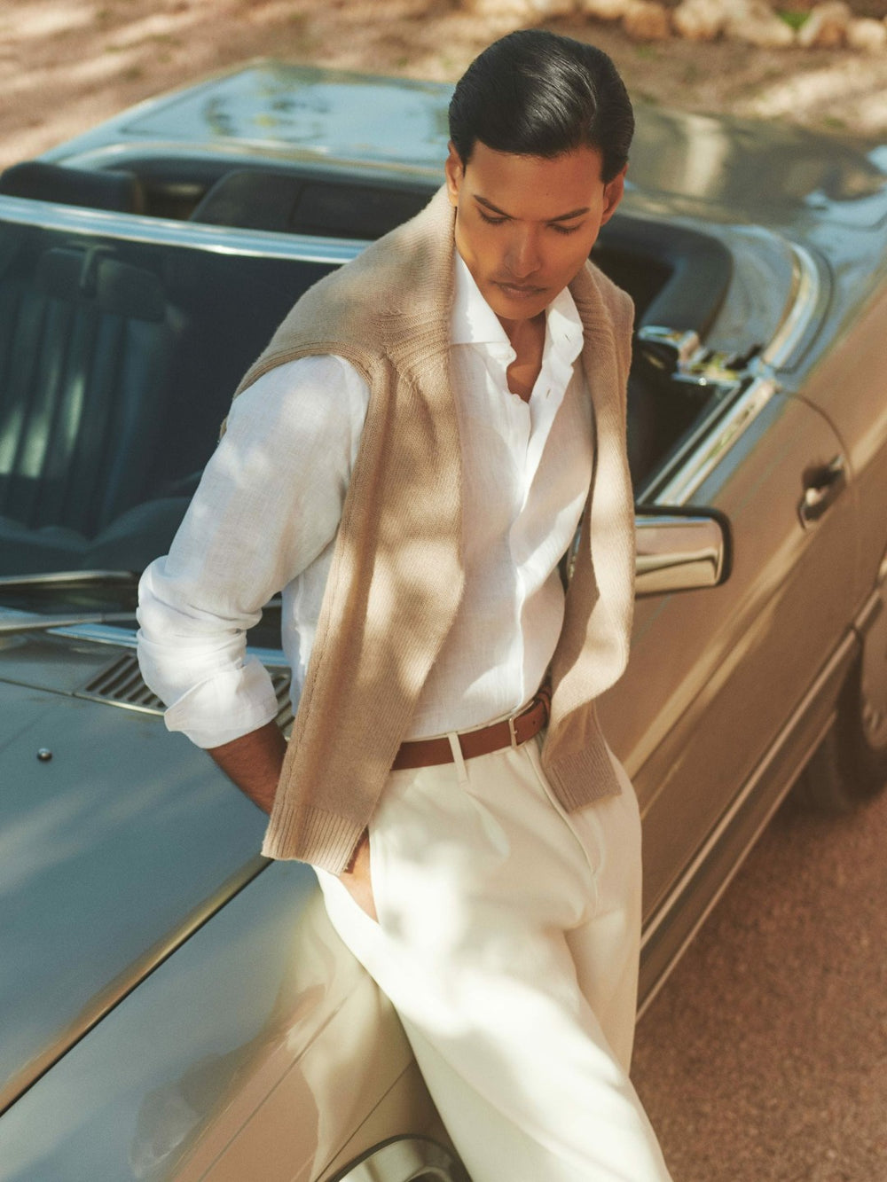 Reiss | Linen Button-Through Shirt in White