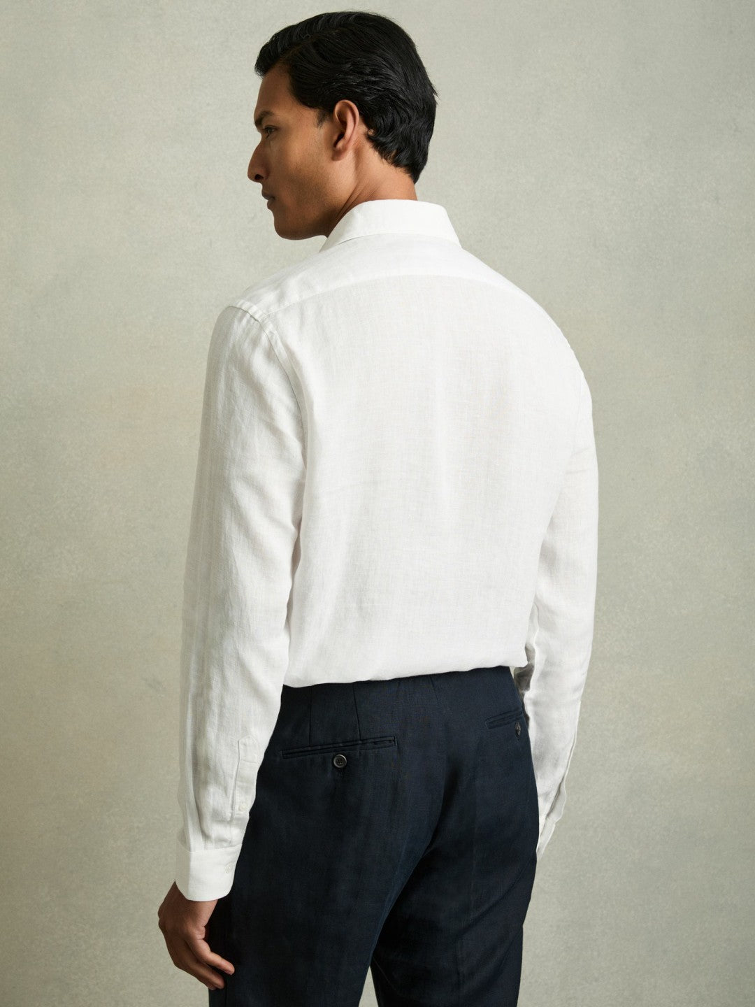 Reiss | Linen Button-Through Shirt in White