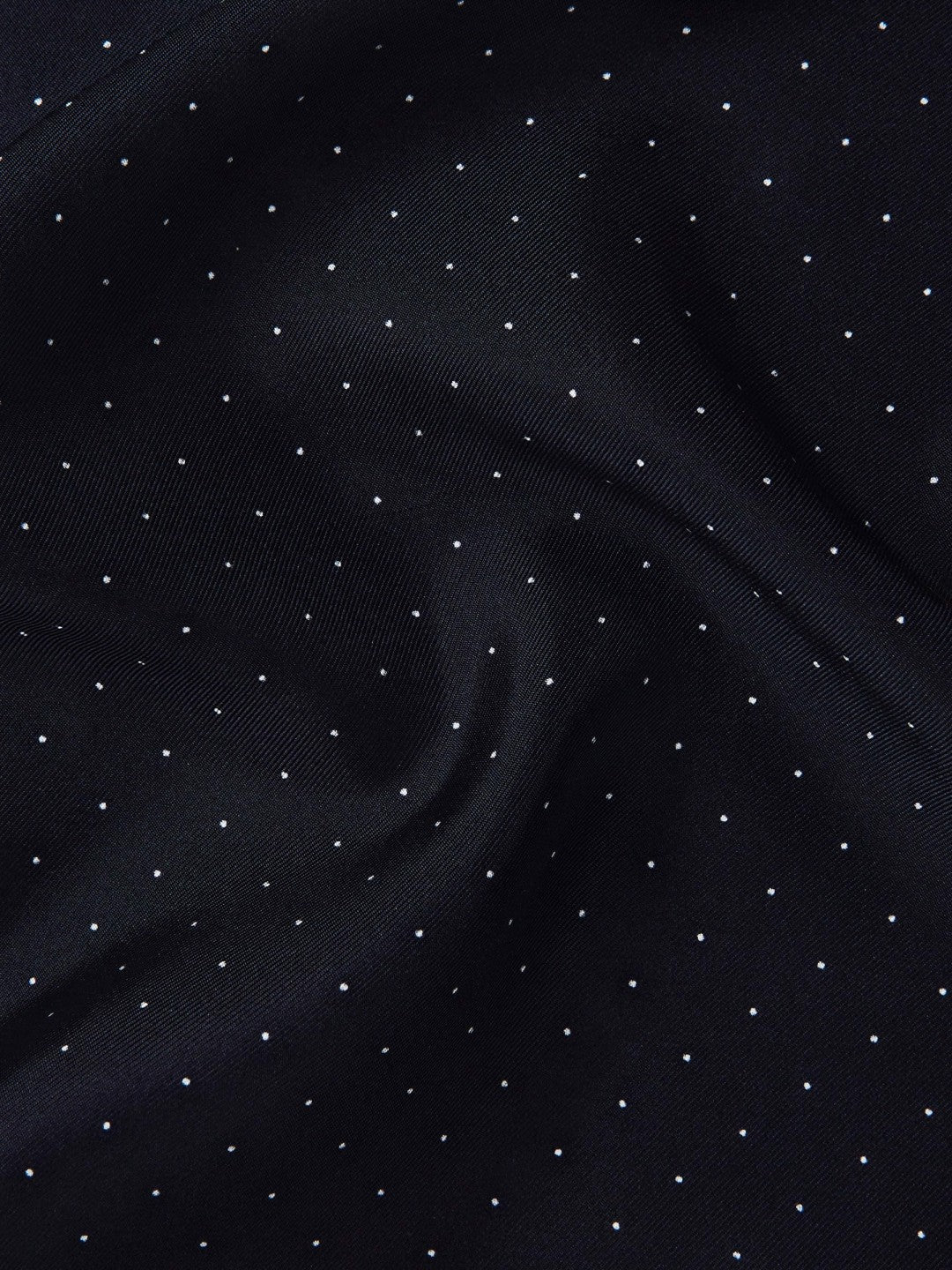 Reiss | Polka Dot Silk Pocket Square in Navy