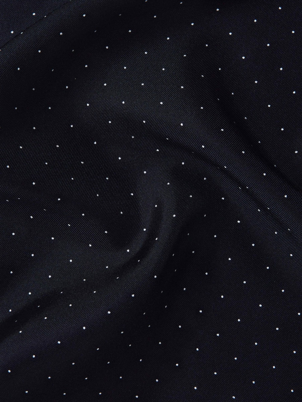 Reiss | Polka Dot Silk Pocket Square in Navy