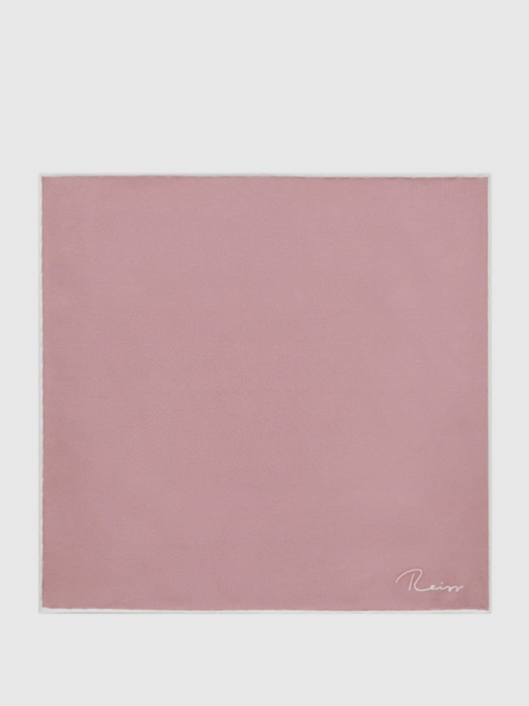 Reiss | Plain Silk Pocket Square in Pink