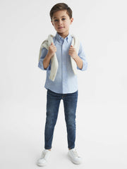 Reiss | 4-9 yrs Button Down Oxford Shirt in Soft Blue