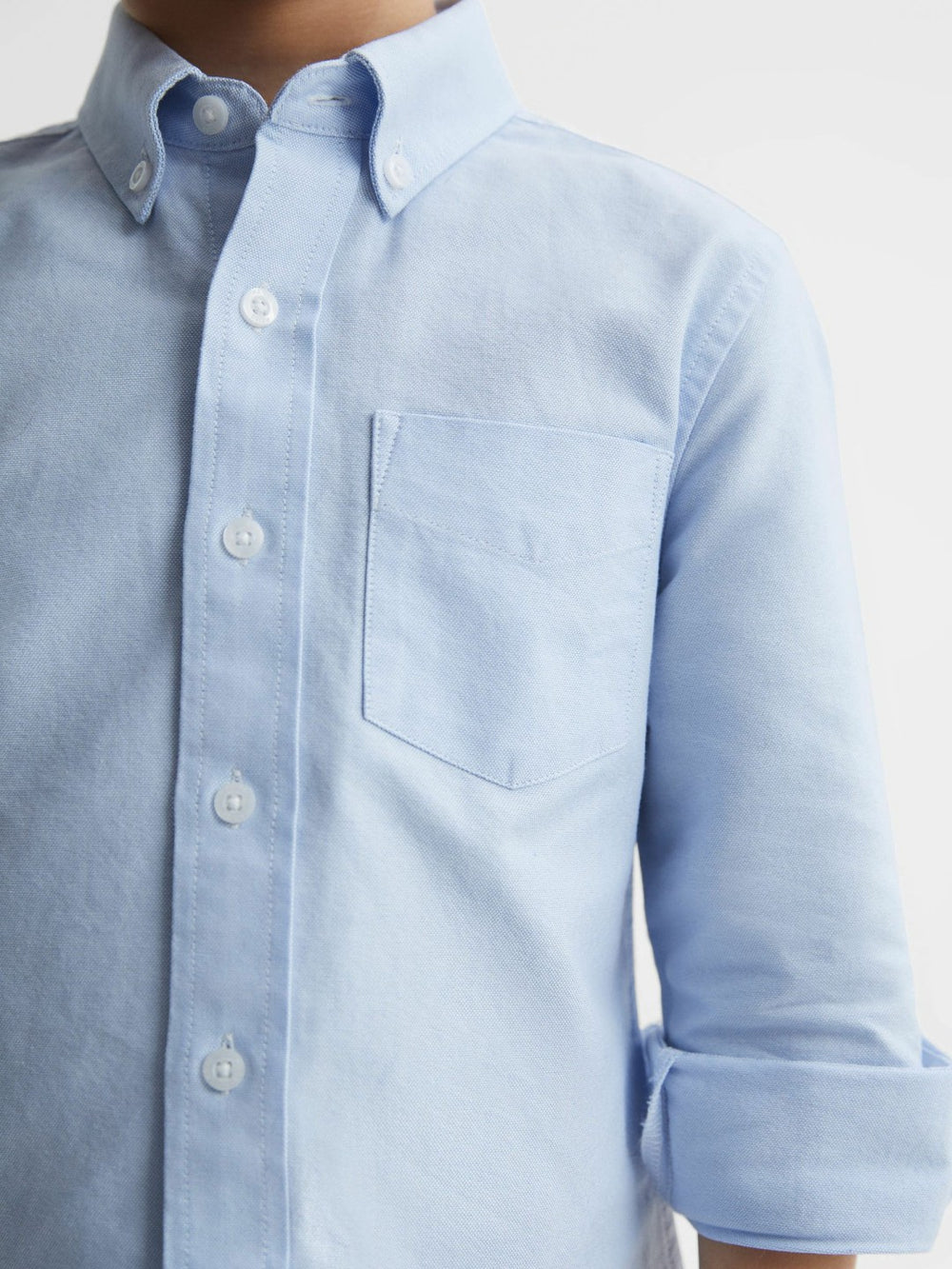 Reiss | 4-9 yrs Button Down Oxford Shirt in Soft Blue