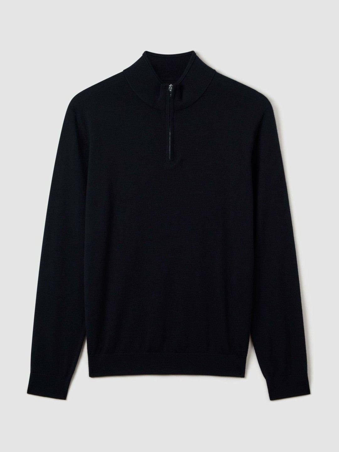 Reiss | Merino Wool Half-Zip Jumper in Navy