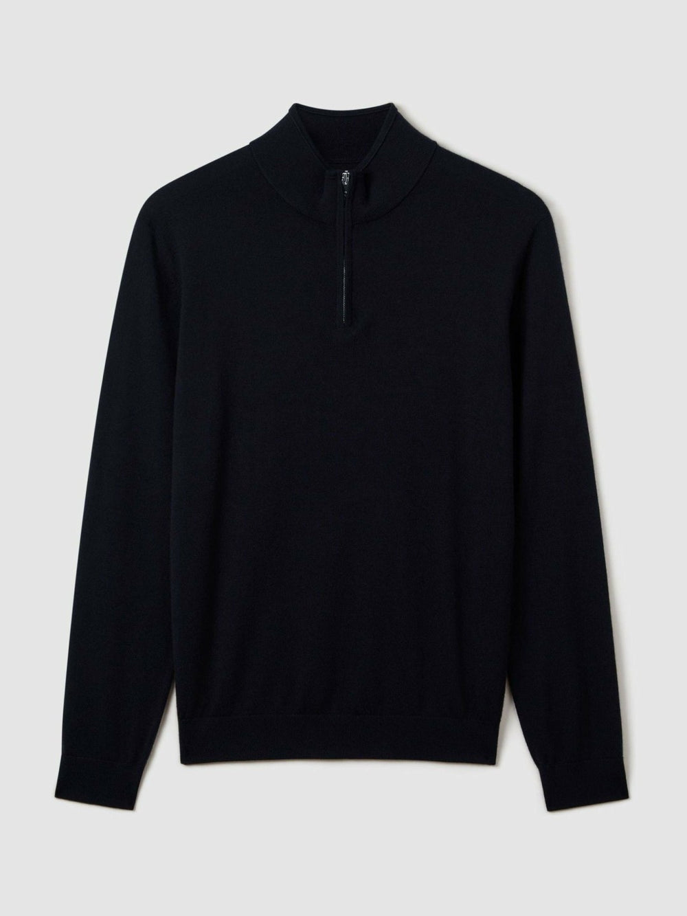 Reiss | Merino Wool Half-Zip Jumper in Navy