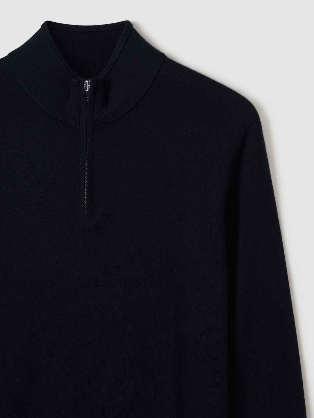 Reiss | Merino Wool Half-Zip Jumper in Navy