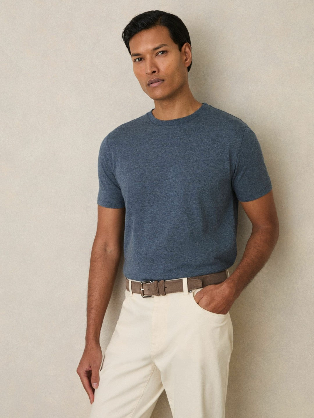 Reiss | Cotton-Jersey Crew-Neck T-shirts 3 Pack in Multi Melange