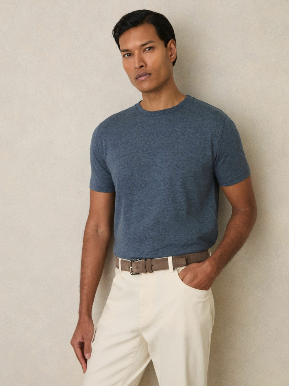 Reiss | Cotton-Jersey Crew-Neck T-shirts 3 Pack in Multi Melange