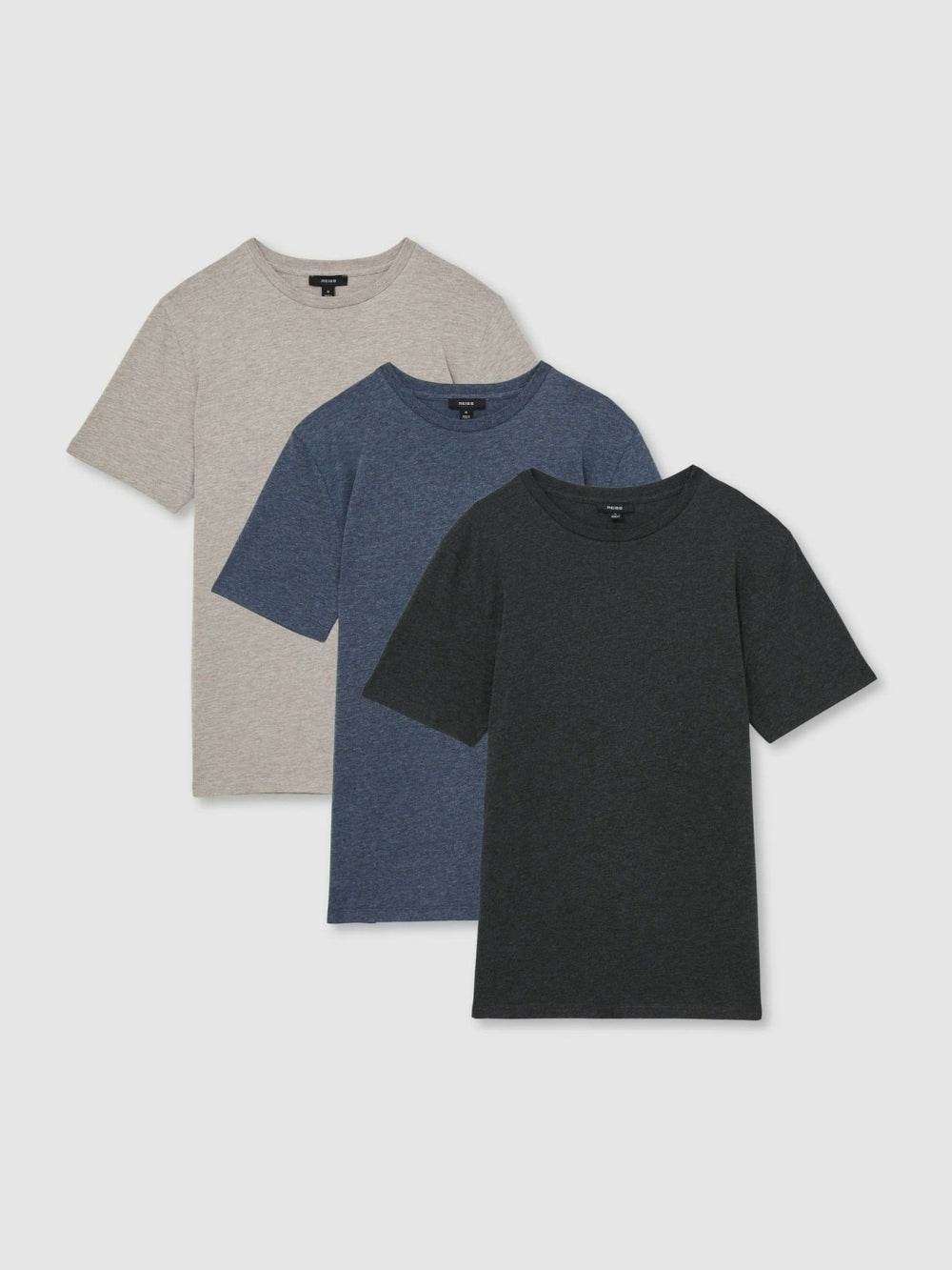 Reiss | Cotton-Jersey Crew-Neck T-shirts 3 Pack in Multi Melange