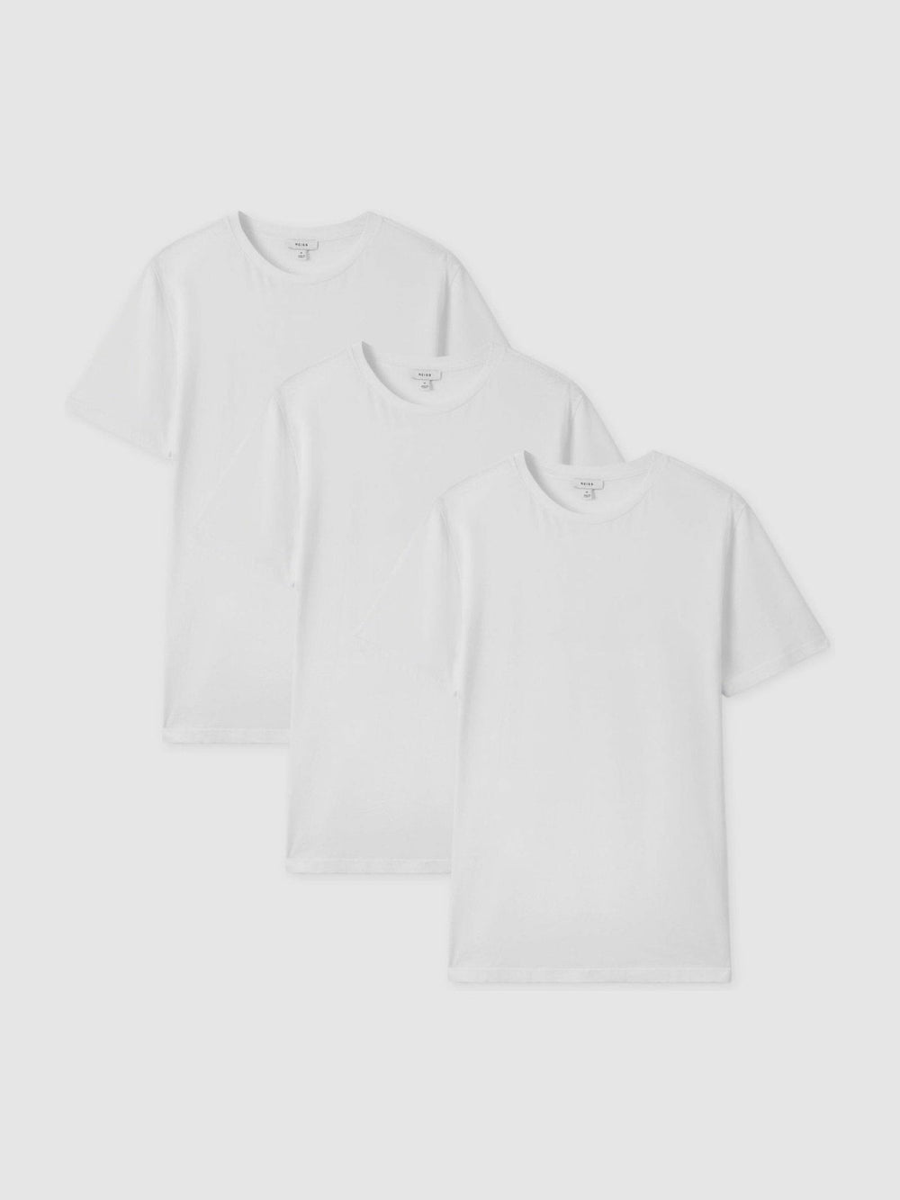 Reiss | Cotton-Jersey Crew-Neck T-shirts 3 Pack in White
