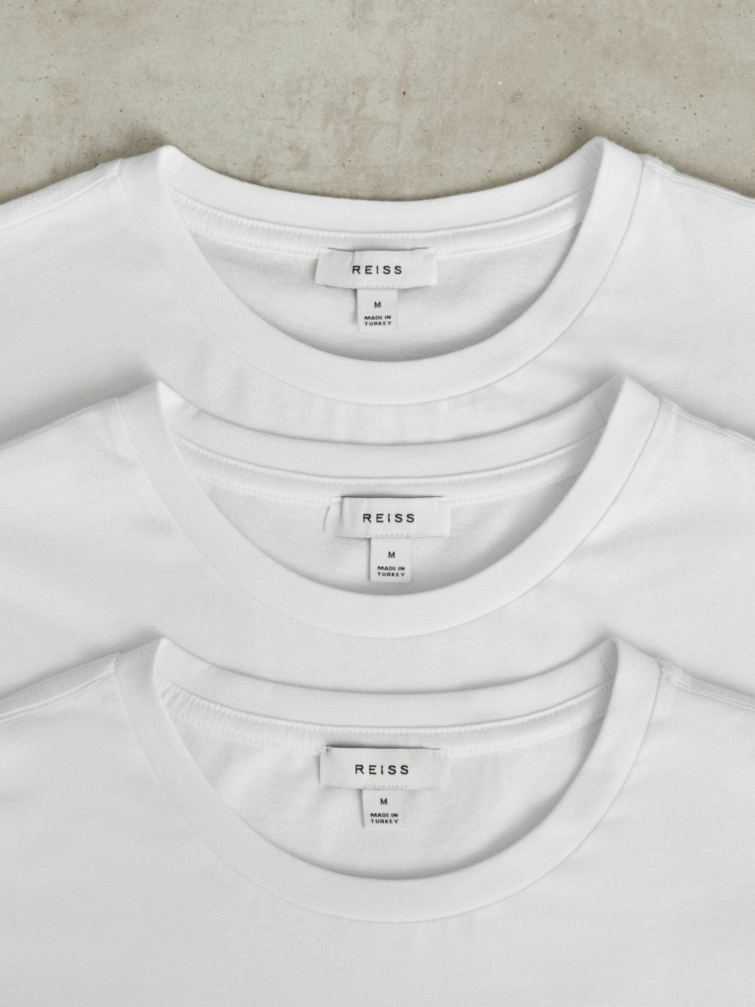 Reiss | Cotton-Jersey Crew-Neck T-shirts 3 Pack in White