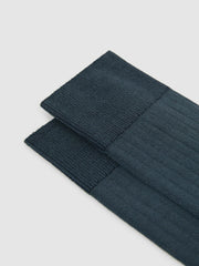 Reiss | Ribbed Socks in Airforce Blue