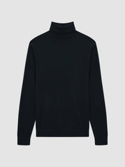 Reiss | Slim Fit Merino Wool Roll Neck Jumper in Navy