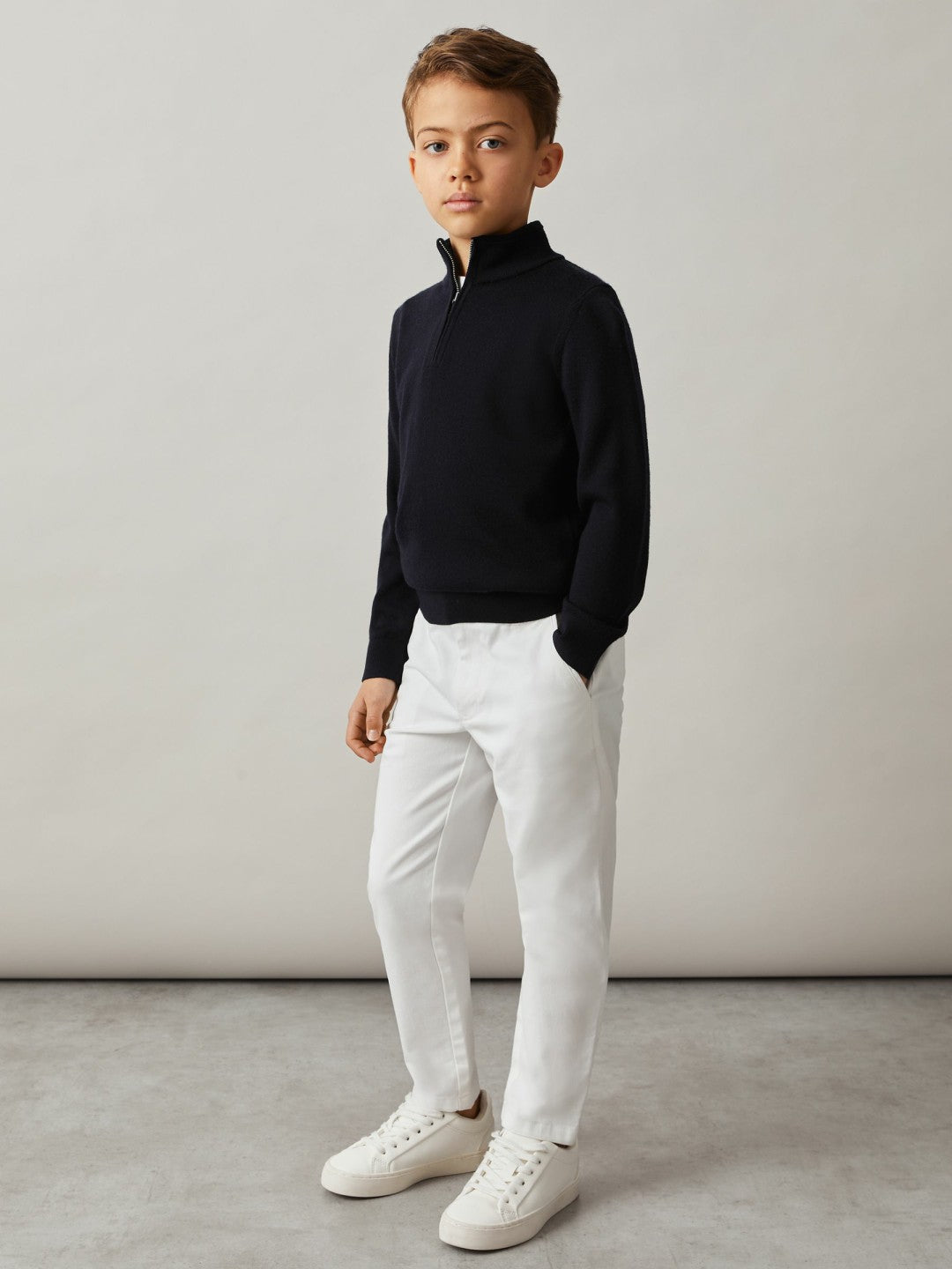 Reiss | 3-9 yrs Slim Fit Casual Chinos in White
