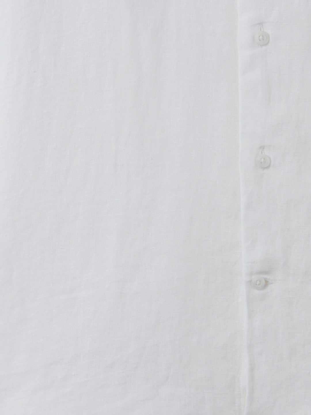 Reiss | Slim Fit Linen Button-Through Shirt in White