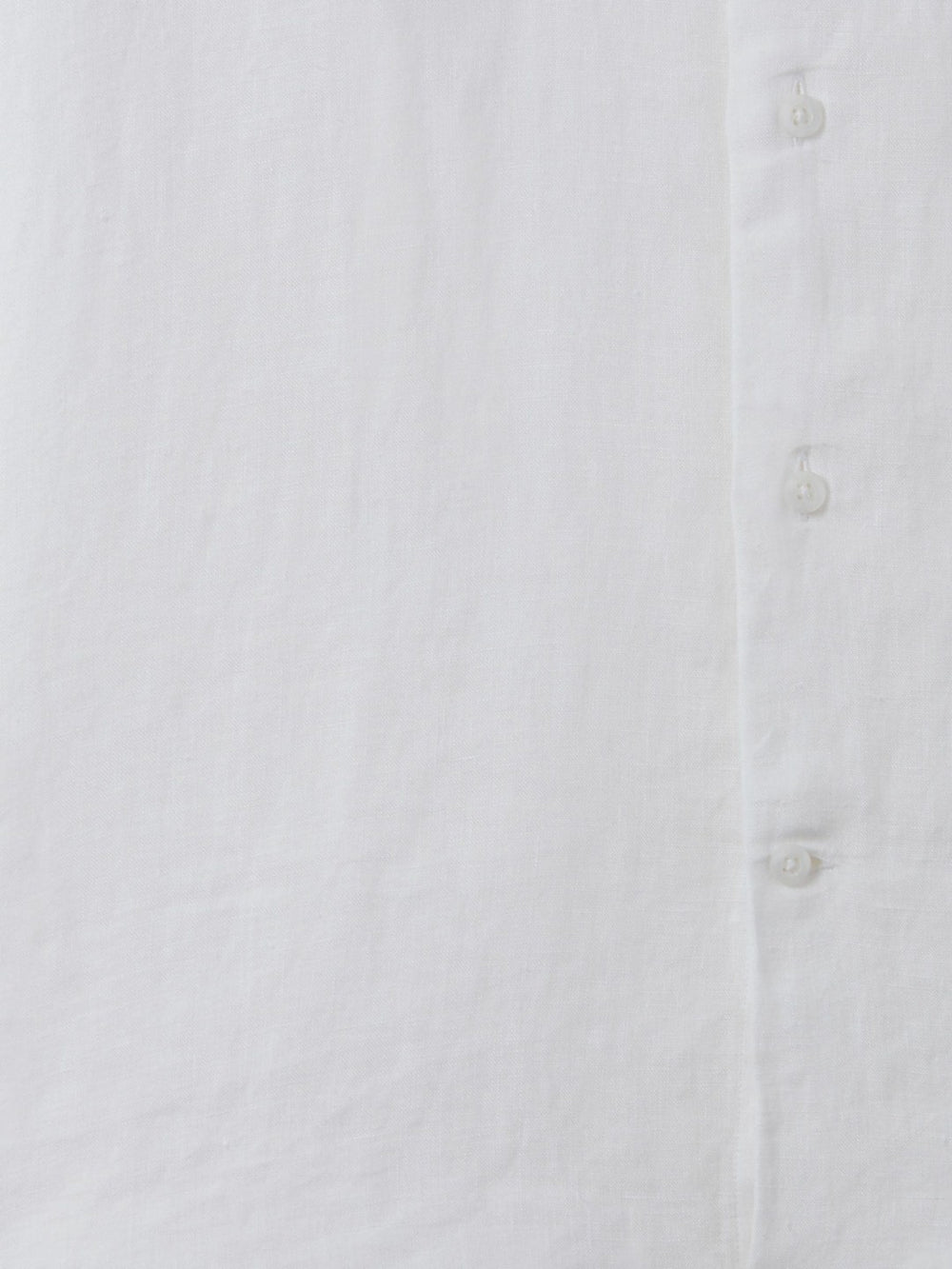 Reiss | Slim Fit Linen Button-Through Shirt in White