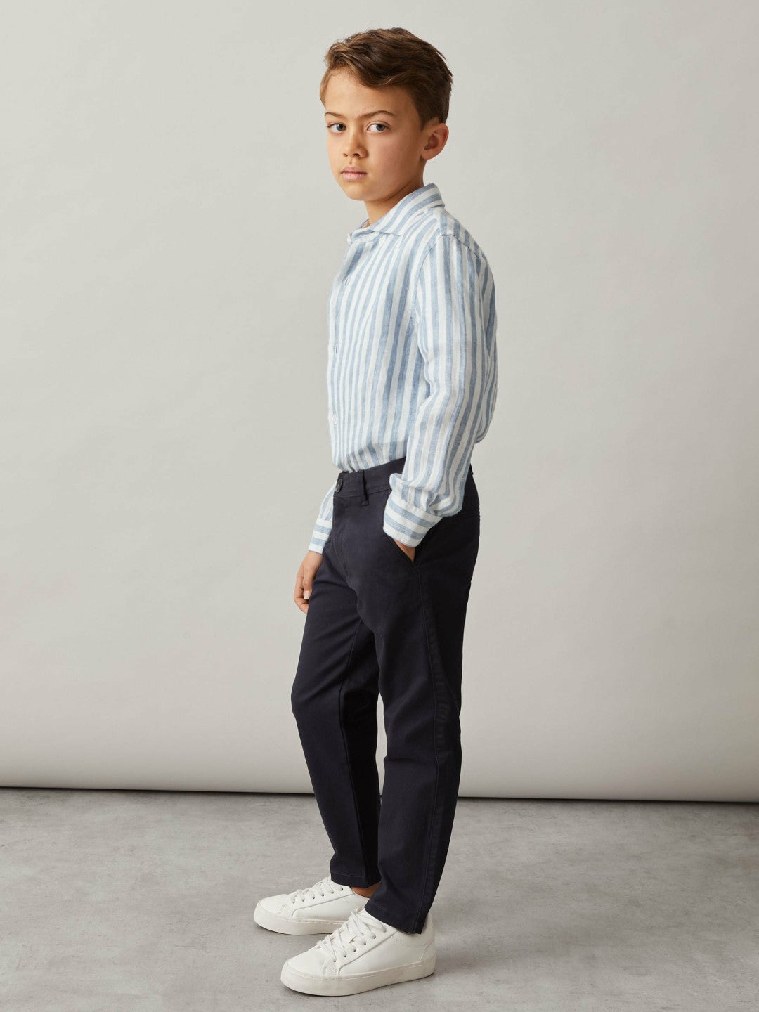 Reiss | 9-14 yrs Slim Fit Casual Chinos in Navy