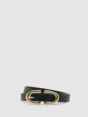 Reiss | Horseshoe Belt in Black