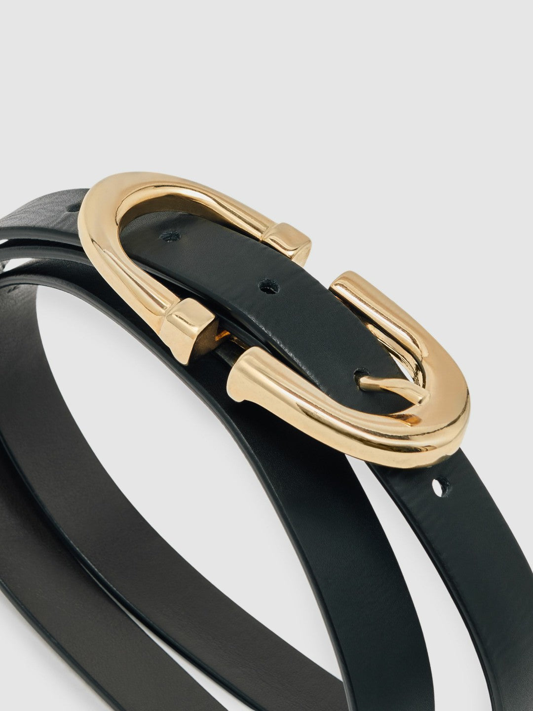 Reiss | Horseshoe Belt in Black