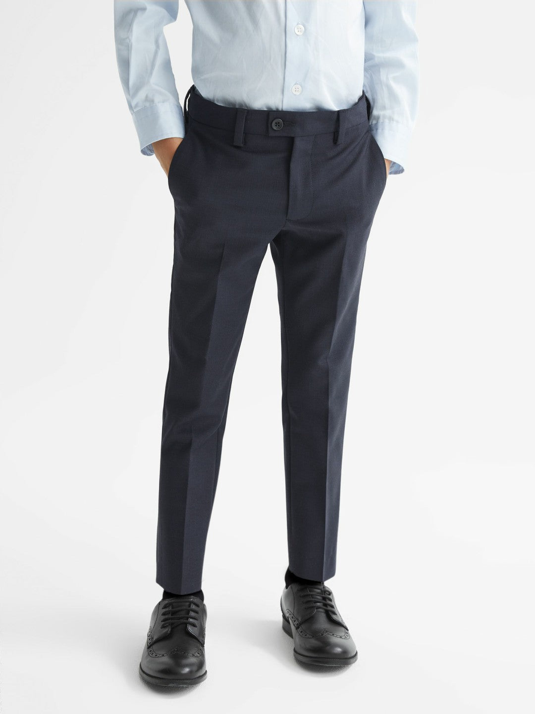 Reiss | 4-9 yrs Wool-Blend Suit Trousers in Navy