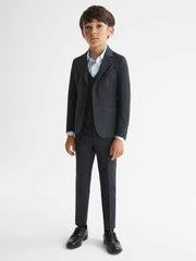 Reiss | 4-9 yrs Wool-Blend Suit Trousers in Navy