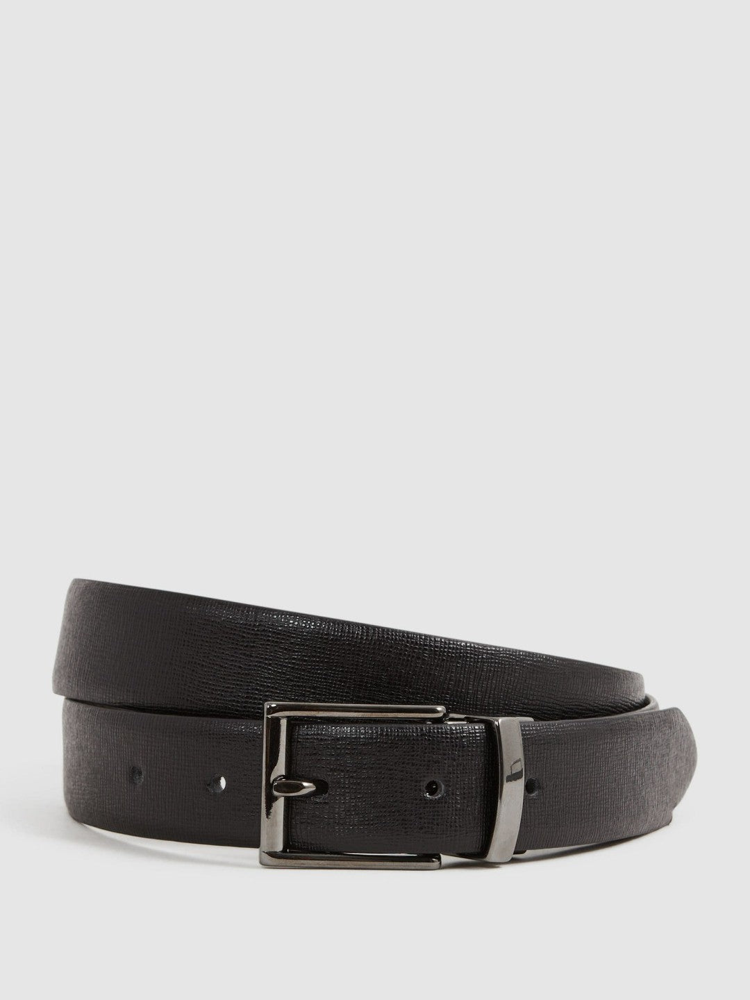 Reiss | Reversible Leather Belt in Black/Brown