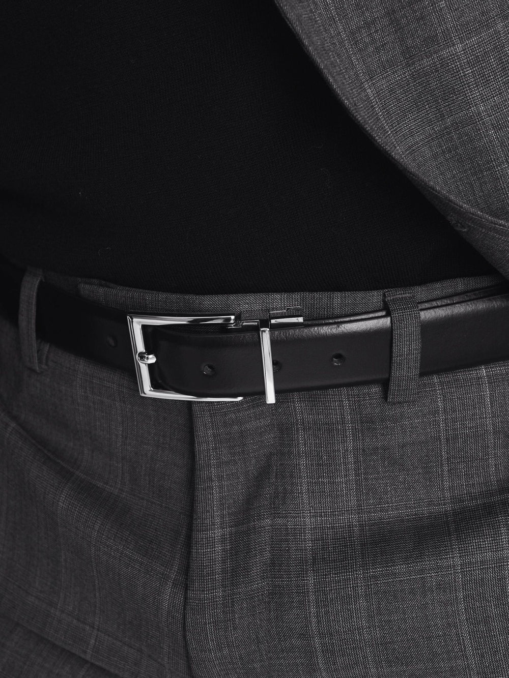 Reiss | Reversible Leather Belt in Black/Brown