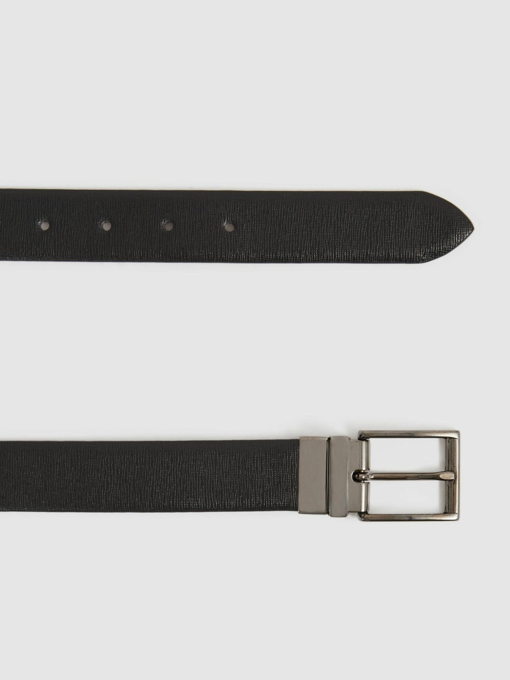Reiss | Reversible Leather Belt in Black/Brown