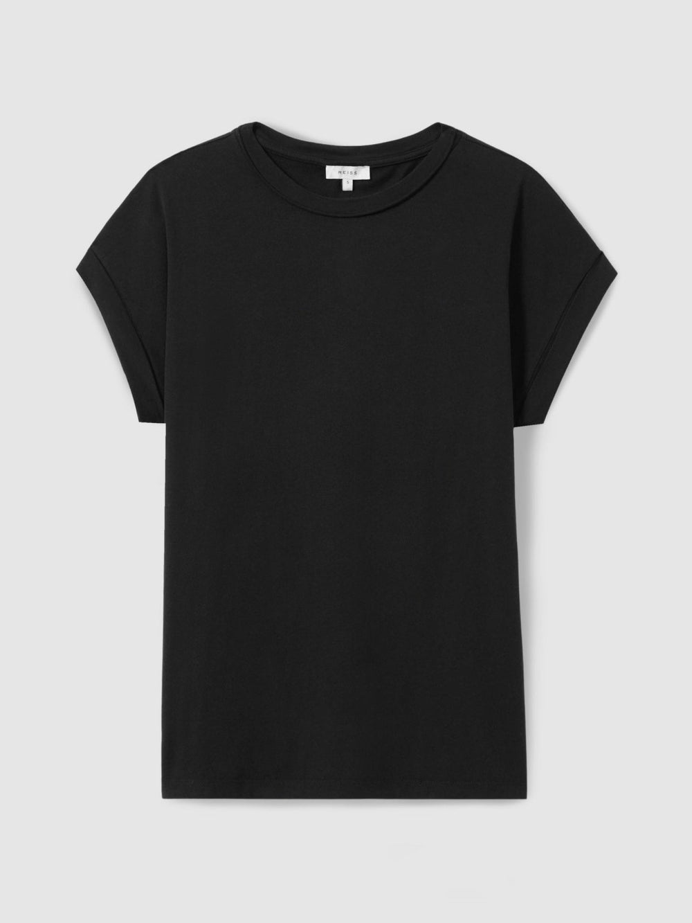 Reiss | Cotton-Jersey Crew Neck T-Shirt in Black