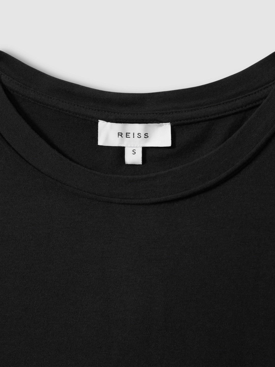 Reiss | Cotton-Jersey Crew Neck T-Shirt in Black