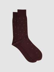 Reiss | Polka Dot Socks in Bordeaux