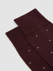 Reiss | Polka Dot Socks in Bordeaux