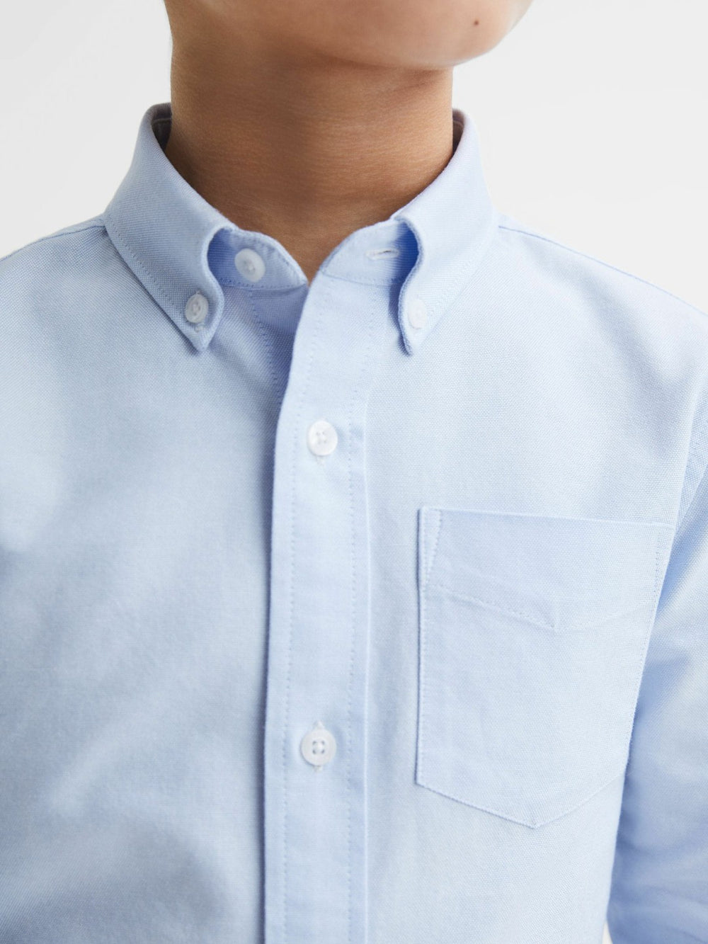 Reiss | 3-9 yrs Button Down Oxford Shirt in Soft Blue