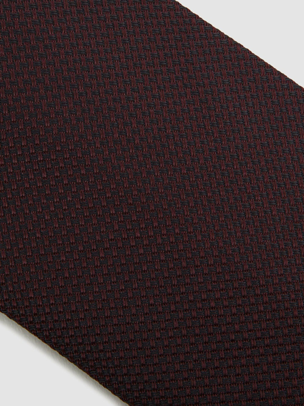 Reiss | Textured Silk Blend Tie in Burgundy
