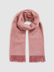 Reiss | Wool-Cashmere Scarf in Blush