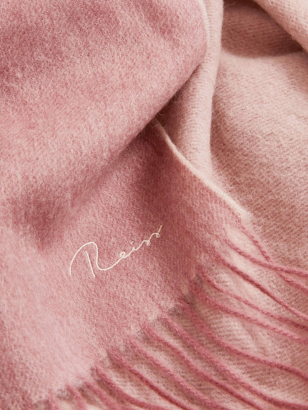 Reiss | Wool-Cashmere Scarf in Blush