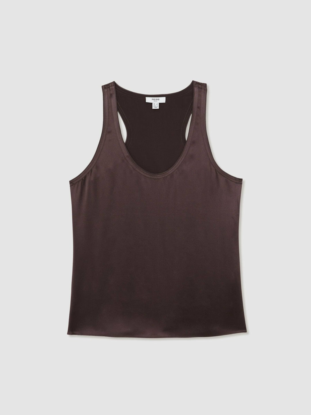 Reiss | Silk Scoop-Neck Vest in Mauve