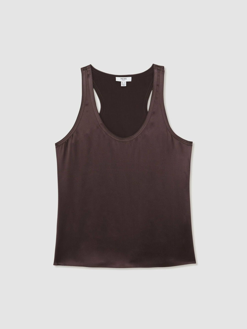 Reiss | Silk Scoop-Neck Vest in Mauve