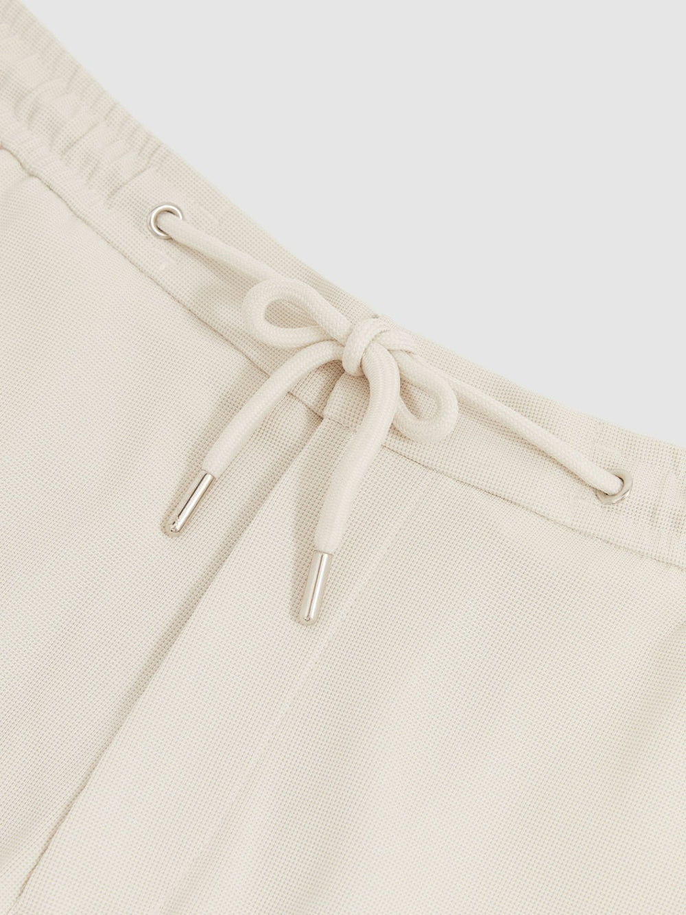 Reiss | Textured Drawstring Shorts in Stone