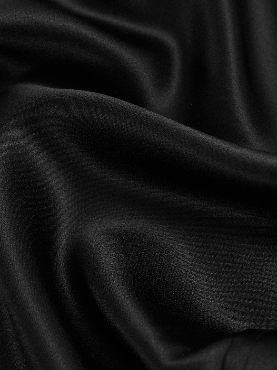 Reiss | Silk-Satin Concealed-Placket Shirt in Black