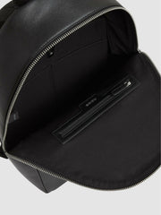 Reiss | Micro-Grain Leather Backpack in Black