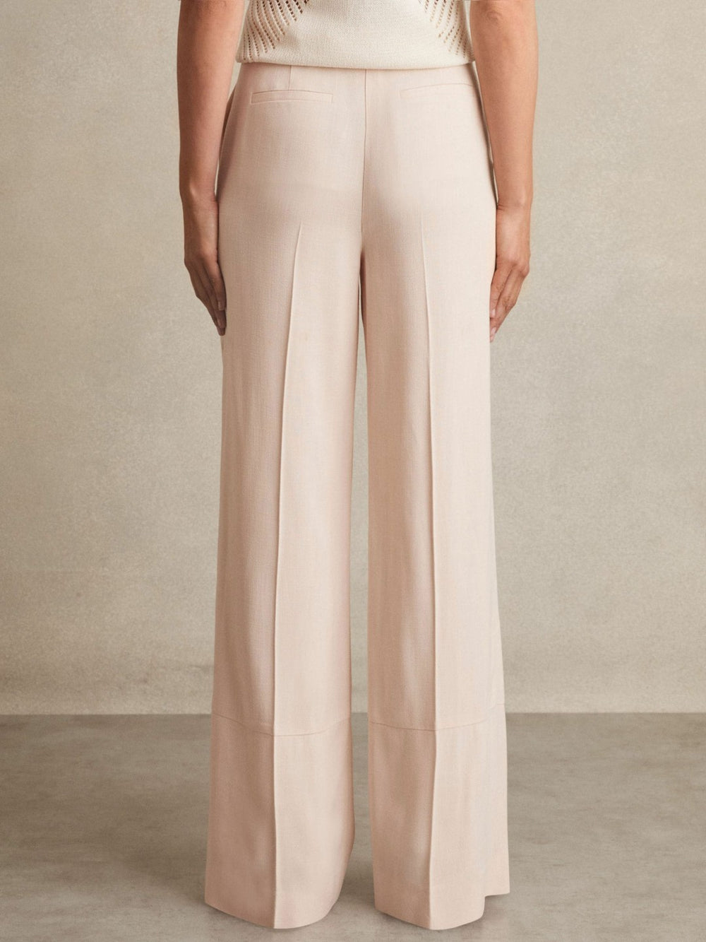 Reiss | Wide-Leg Suit Trousers in Pink