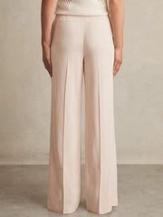 Reiss | Petite Wide-Leg Suit Trousers in Pink