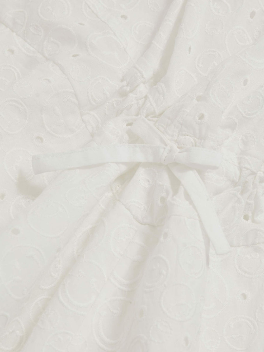 Reiss | 9-13 yrs SmileyWorld Broderie Logo Dress in Ivory