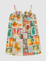 Reiss | 9-13 yrs SmileyWorld Motif-Print Dress in Multi
