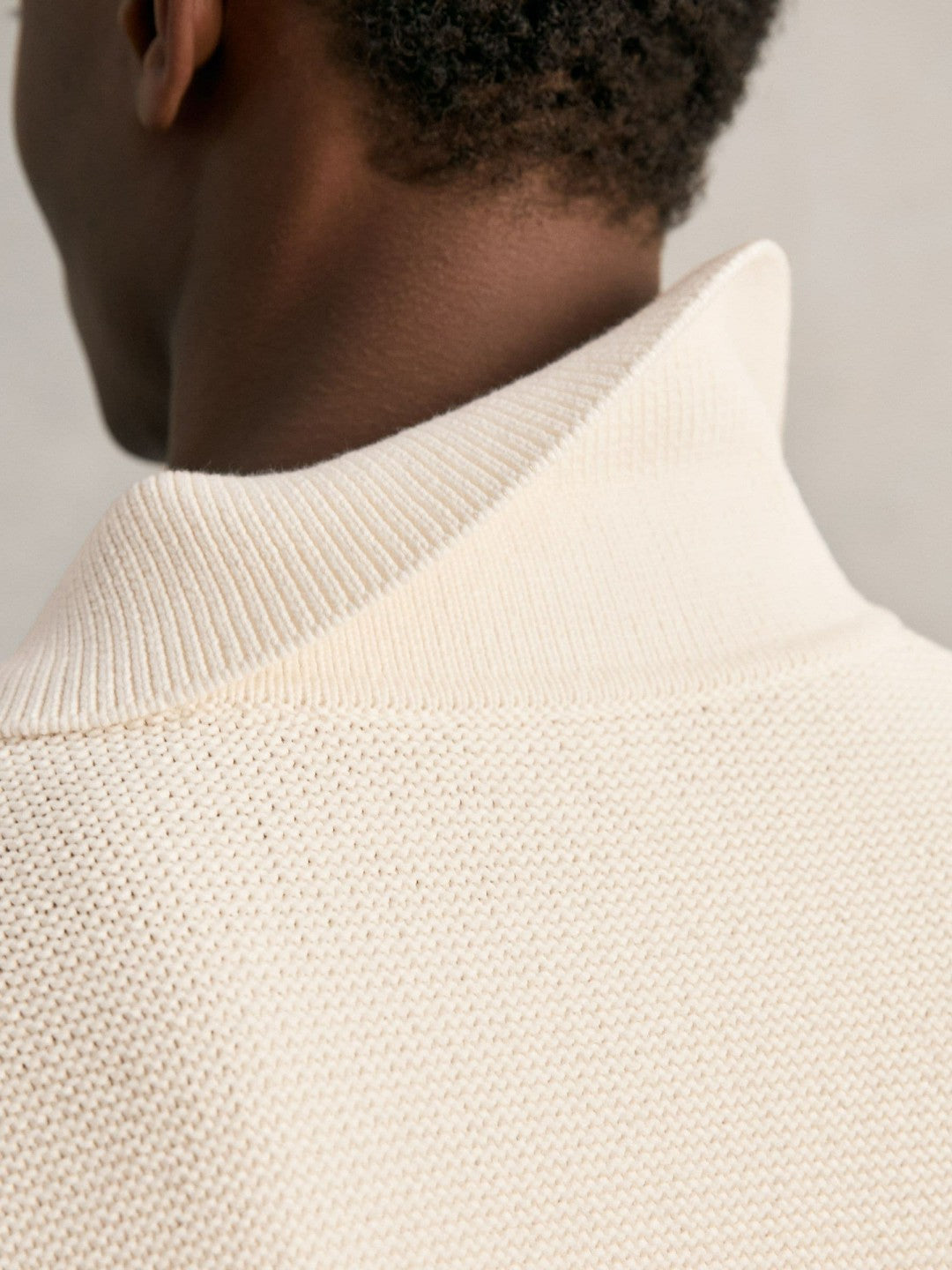 Reiss | Oversize Textured Polo Shirt Cotton-Blend in Off White