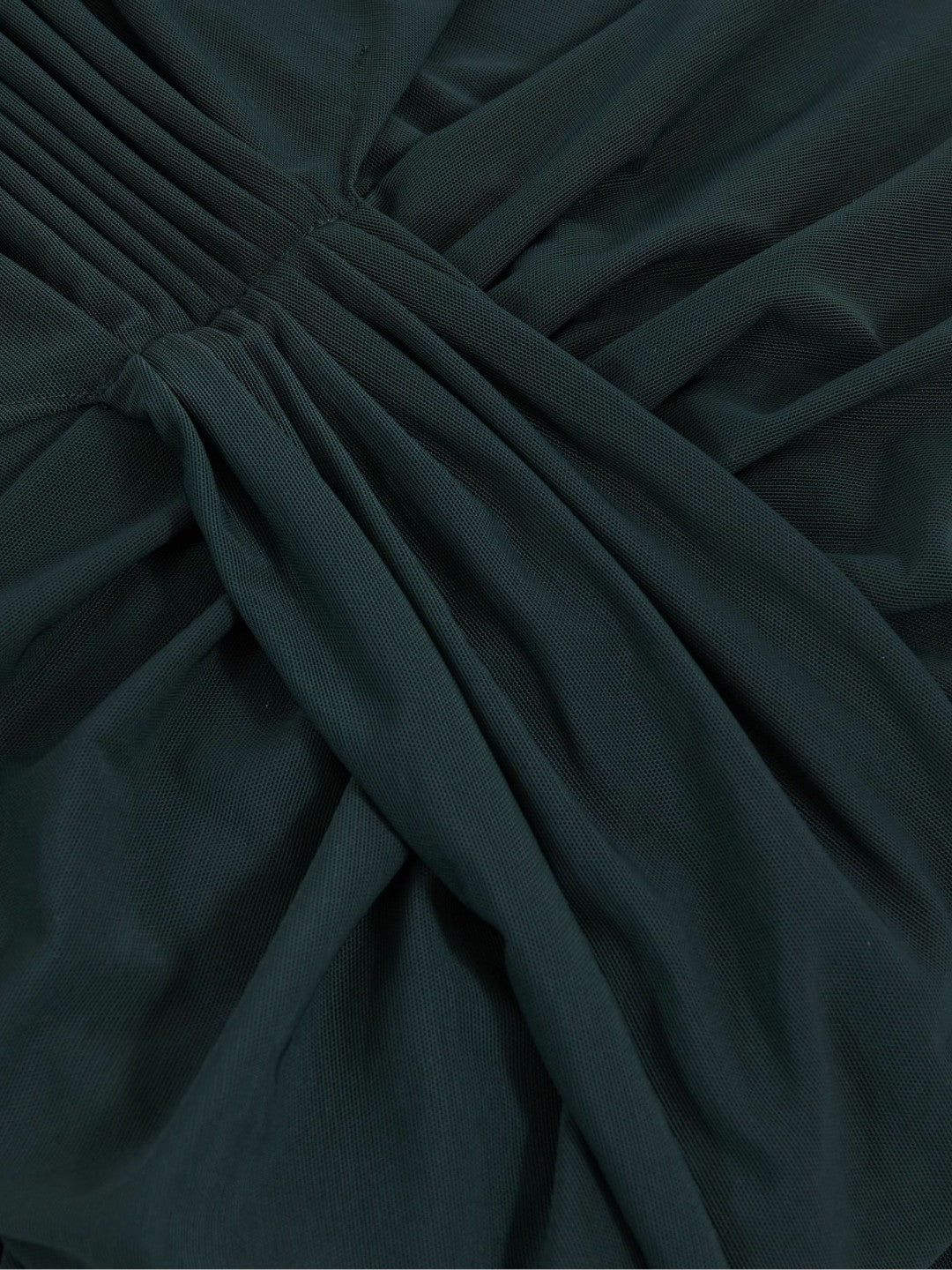 Reiss | Sheer Ruched Maxi Dress in Teal