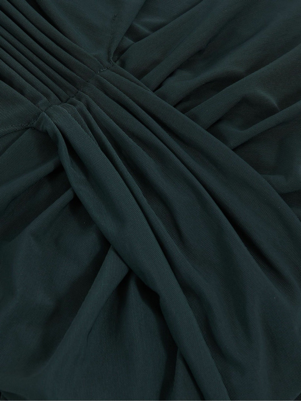 Reiss | Sheer Ruched Maxi Dress in Teal