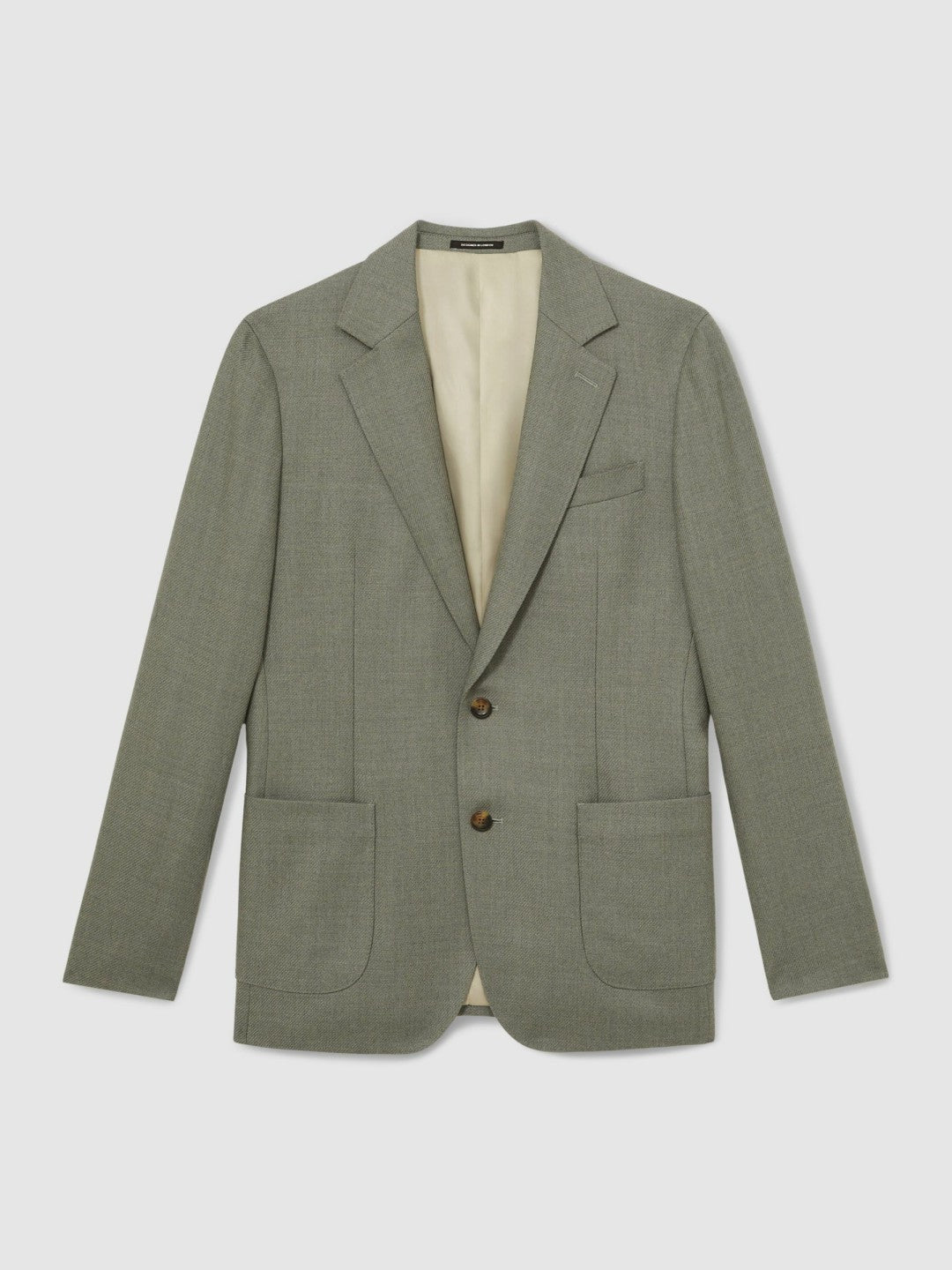 Reiss | Wool-Blend Single-Breasted Blazer Slim-Fit in Sage Green