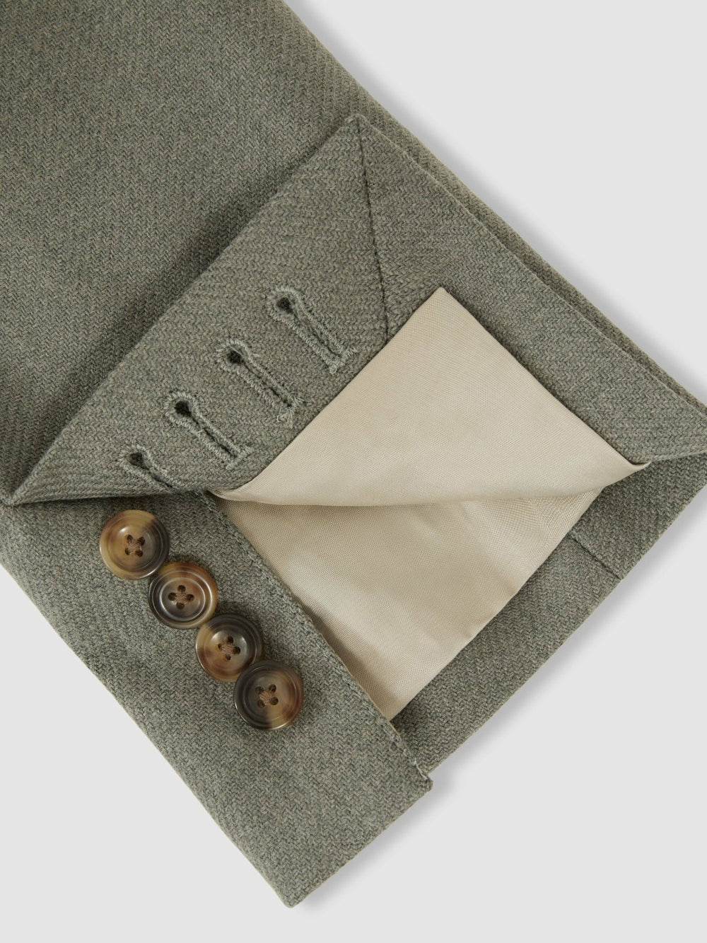 Reiss | Wool-Blend Single-Breasted Blazer Slim-Fit in Sage Green